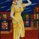 Tangerine Girl - Oil/Acrylic on canvas
